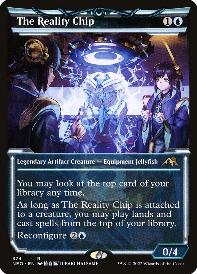 Magic-kaart The Reality Chip NEO-374 uit Kamigawa: Neon Dynasty (Rare) Image principale du produit