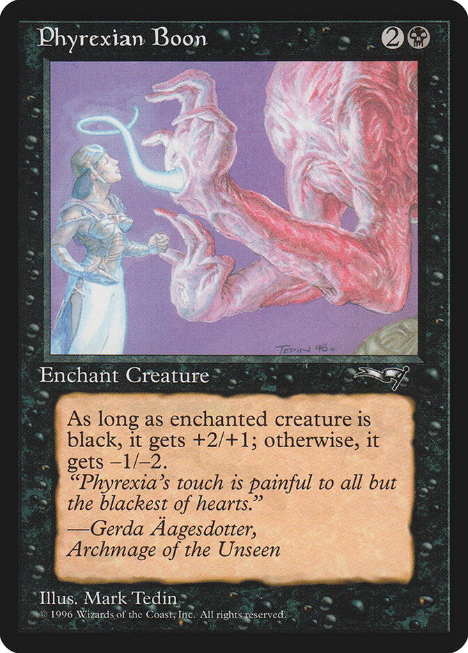 Magic-kaart Phyrexian Boon ALL-58a uit Alliances (Common) Hoofdafbeelding
