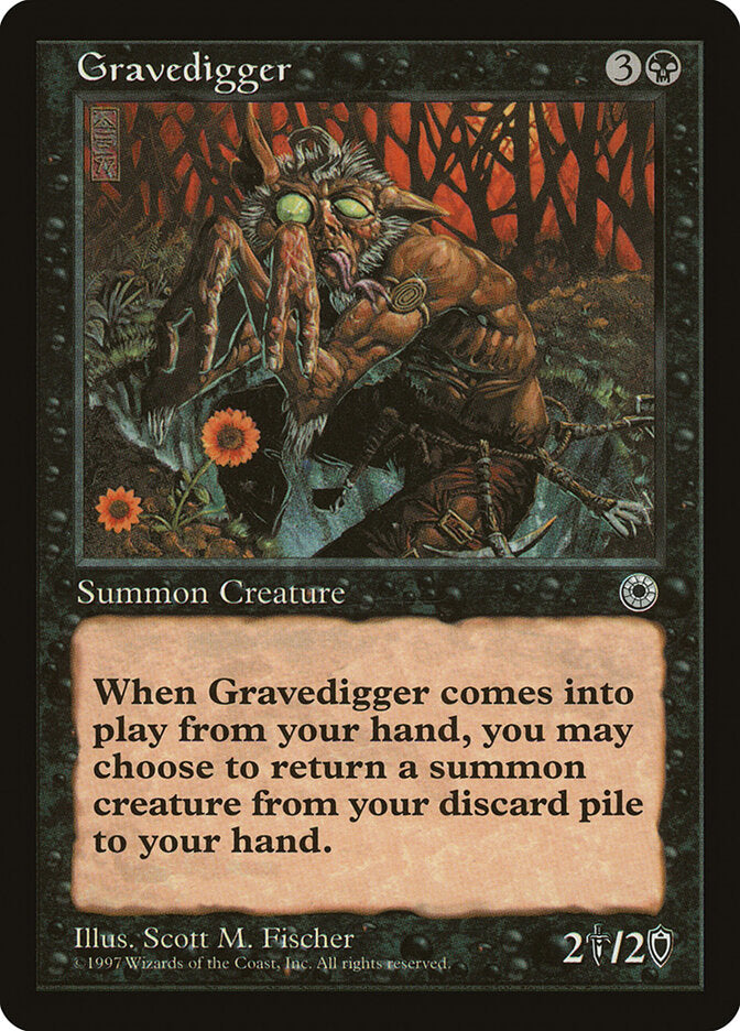 Magic-kaart Gravedigger POR-95 uit Portal (Uncommon) Imagen principal del producto