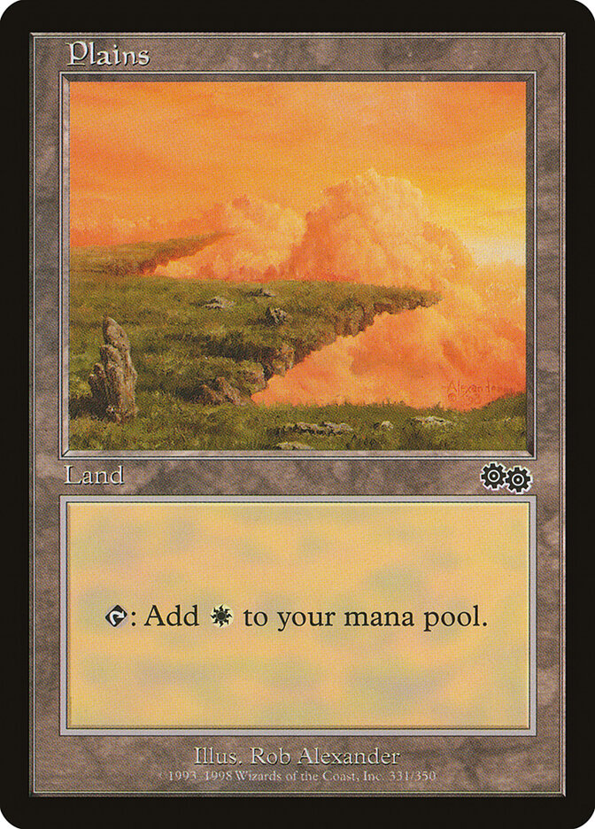 Magic-kaart Plains USG-331 uit Urza's Saga (Land) Image principale du produit
