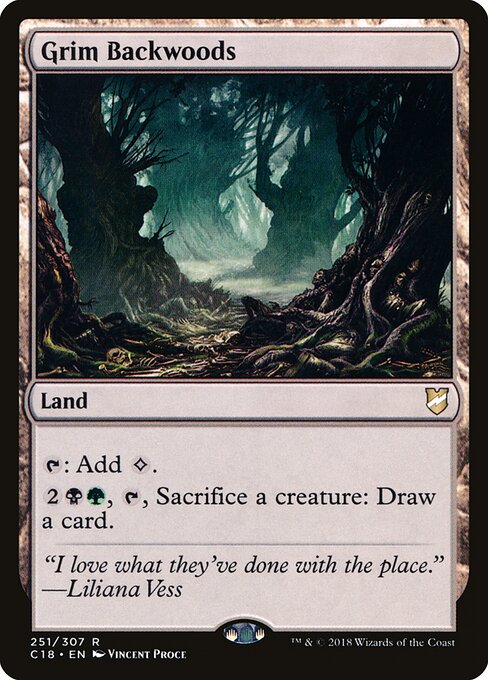 Grim Backwoods – Commander 2018 (C18-251) Magic: The Gathering card