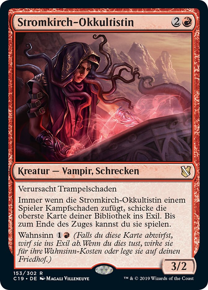 Magic-kaart Stromkirk Occultist C19-153 uit Commander 2019 (Rare) Hoofdafbeelding