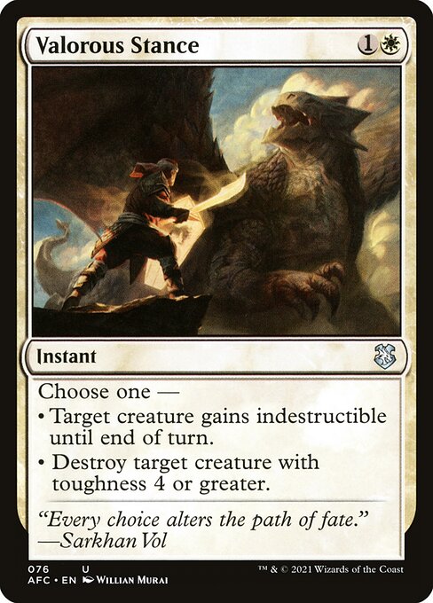 Valorous Stance – Forgotten Realms Commander (AFC-76) Magic: The Gathering card | LC-REM-20260804-15151858876748-ba539280-c642-4789-b91a-d1c08a5ca657 Imagen principal del producto