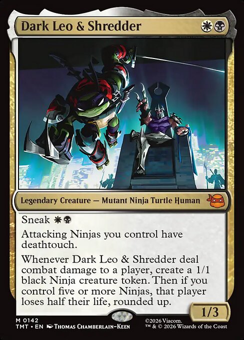 Dark Leo & Shredder – Teenage Mutant Ninja Turtles (TMT-142) Magic: The Gathering card