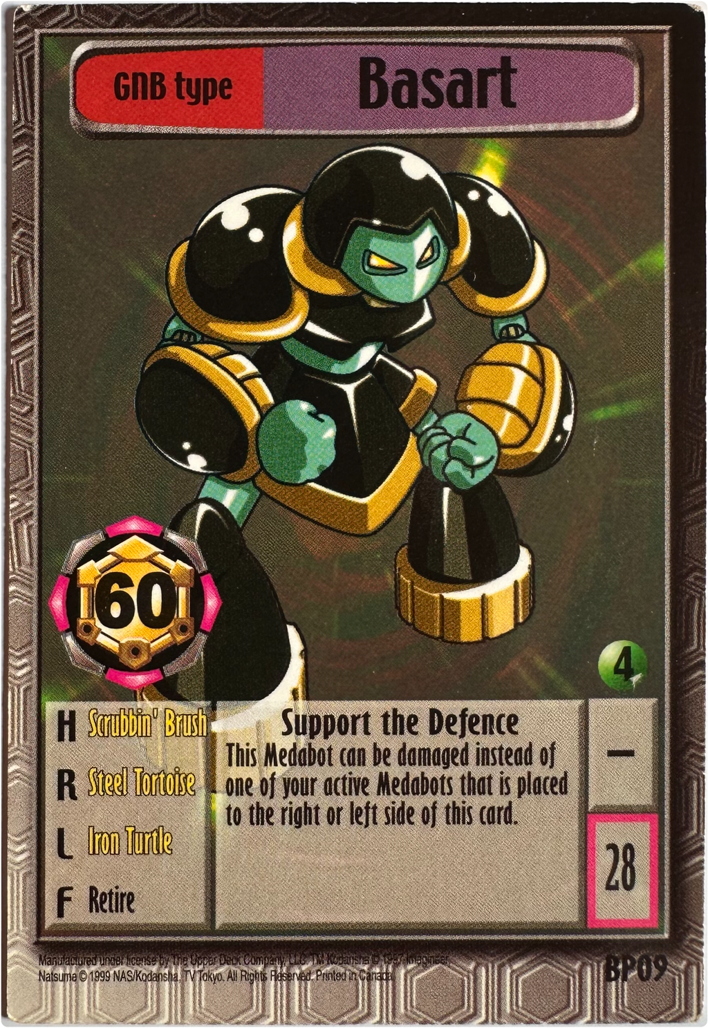 Basart BP09 Medabots kaart — exemplaar 1 voorkant
