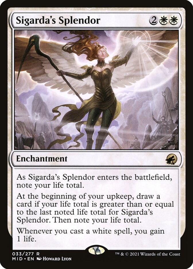 Magic-kaart Sigarda's Splendor MID-33 uit Innistrad: Midnight Hunt (Rare) Hoofdafbeelding