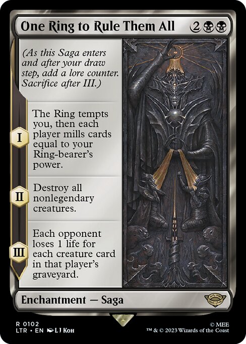 One Ring to Rule Them All – The Lord of the Rings: Tales of Middle-earth (LTR-102) Magic: The Gathering card