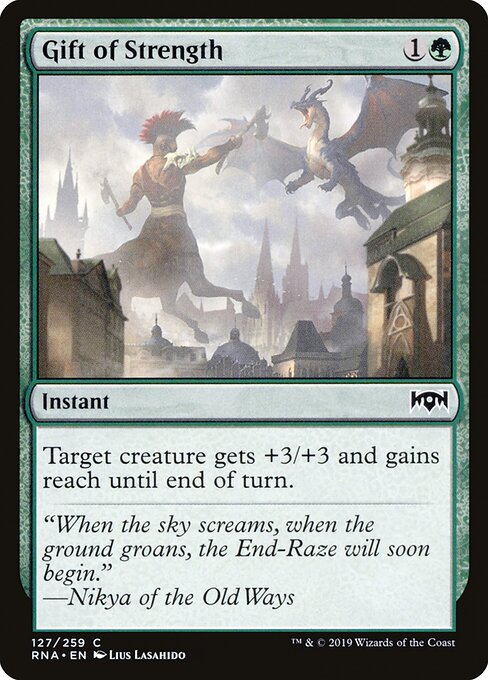 Gift of Strength – Ravnica Allegiance (RNA-127) Magic: The Gathering card