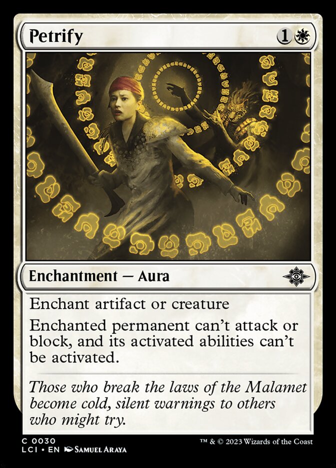 Magic-kaart Petrify LCI-30 uit The Lost Caverns of Ixalan (Common)