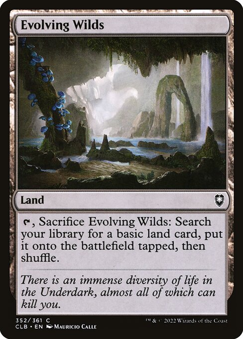 Evolving Wilds – Commander Legends: Battle for Baldur's Gate (CLB-352) Magic: The Gathering card
