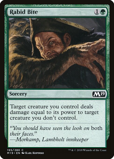 Rabid Bite – Core 2019 (M19-195) Magic: The Gathering card