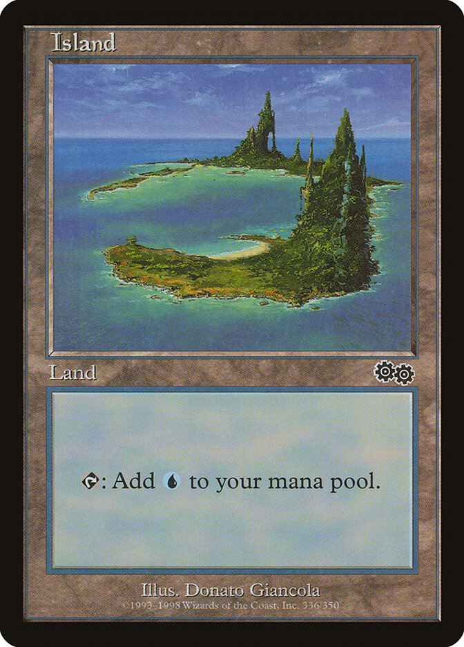 Magic-kaart Island USG-336 uit Urza's Saga (Land) Image principale du produit
