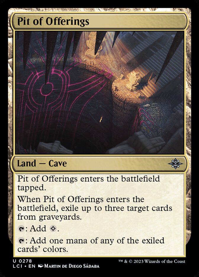 Magic-kaart Pit of Offerings LCI-278 uit The Lost Caverns of Ixalan (Uncommon)