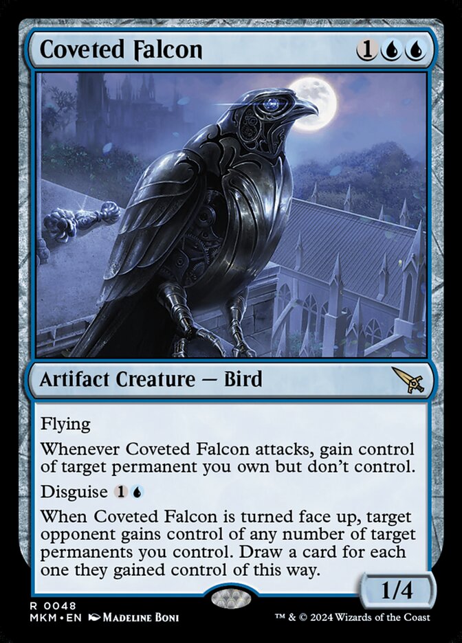 Magic-kaart Coveted Falcon MKM-48 uit Murders at Karlov Manor (Rare) Imagen principal del producto