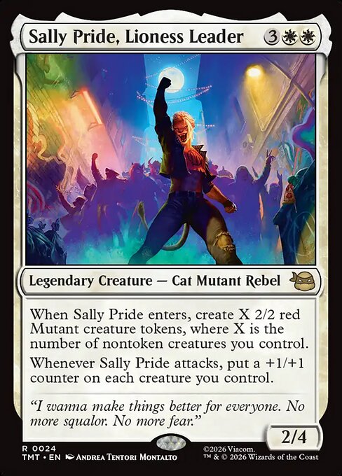 Sally Pride, Lioness Leader – Teenage Mutant Ninja Turtles (TMT-24) Magic: The Gathering card