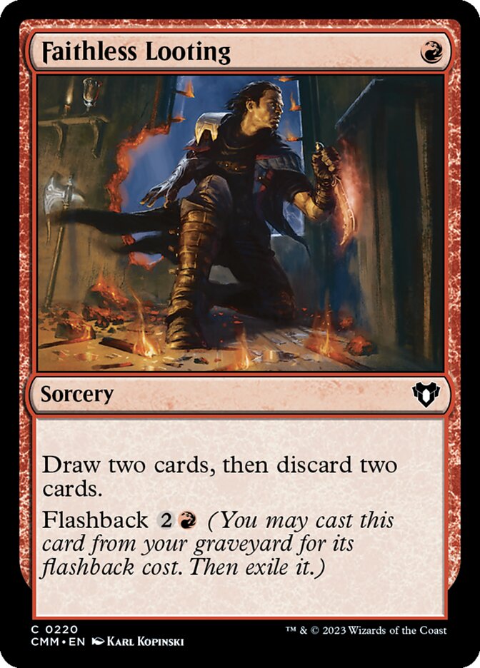 Faithless Looting - Commander Masters (Common) [CMM-220] Main image