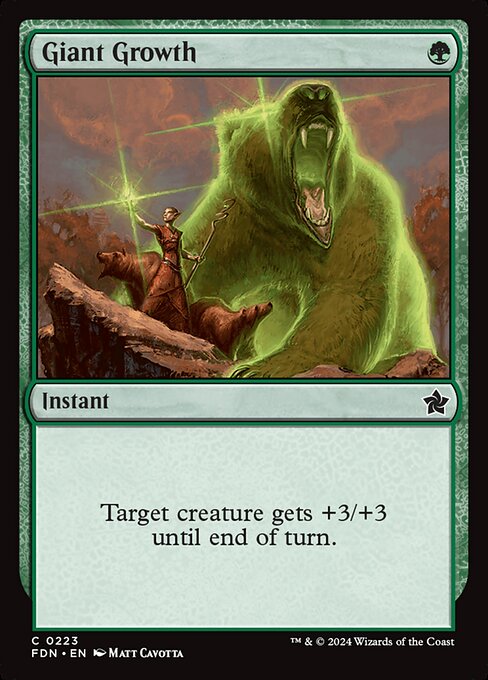 Giant Growth – Magic: The Gathering Foundations (FDN-223) Magic: The Gathering card