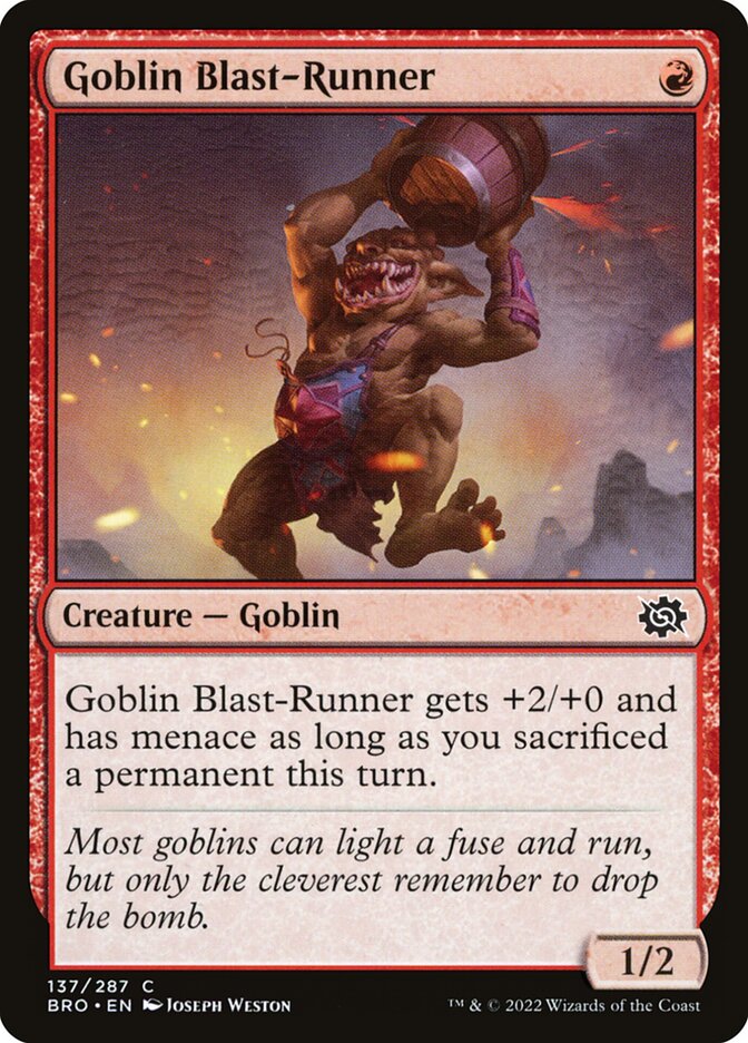 Goblin Blast-Runner - The Brothers' War (Common) [BRO-137]