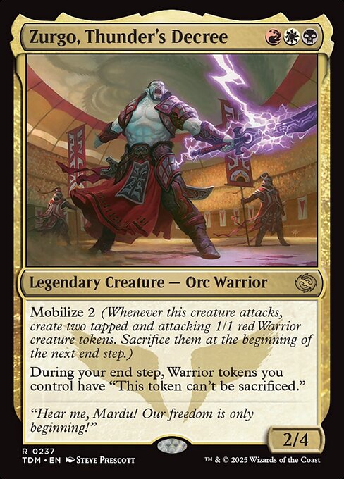 Zurgo, Thunder's Decree – Tarkir: Dragonstorm (TDM-237) Magic: The Gathering card | LC-REM-20260804-15401848308044-bd93fb95-4268-45dc-8f0d-590c481a526d