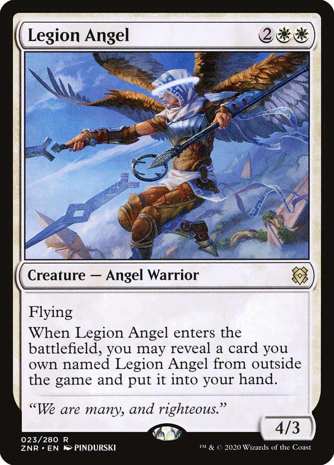 Magic-kaart Legion Angel ZNR-23 uit Zendikar Rising (Rare) Hoofdafbeelding
