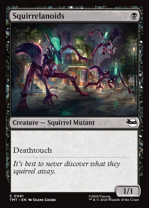 Squirrelanoids – Teenage Mutant Ninja Turtles (TMT-81) Magic: The Gathering card