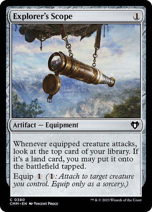 Explorer's Scope – Commander Masters (CMM-380) Magic: The Gathering card Main image