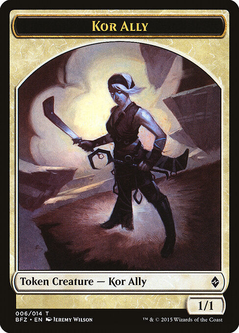 Kor Ally – Battle for Zendikar Tokens (TBFZ-6) Magic: The Gathering card | LC-REM-20260804-15151800451404-be224180-a482-4b94-8a9d-3a92ee0eb34b