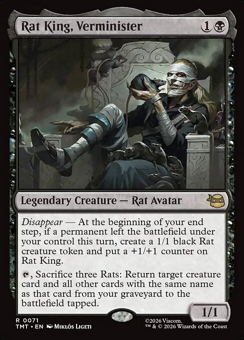 Rat King, Verminister – Teenage Mutant Ninja Turtles (TMT-71) Magic: The Gathering card