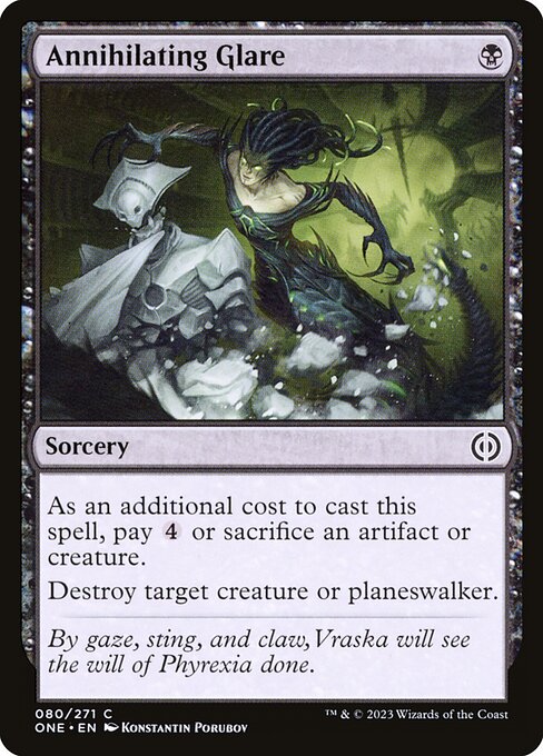 Annihilating Glare – Phyrexia: All Will Be One (ONE-80) Magic: The Gathering card | LC-REM-20260804-15711439421772-be5d0b95-ec12-4e8e-99a0-7aca457f9107 Main image