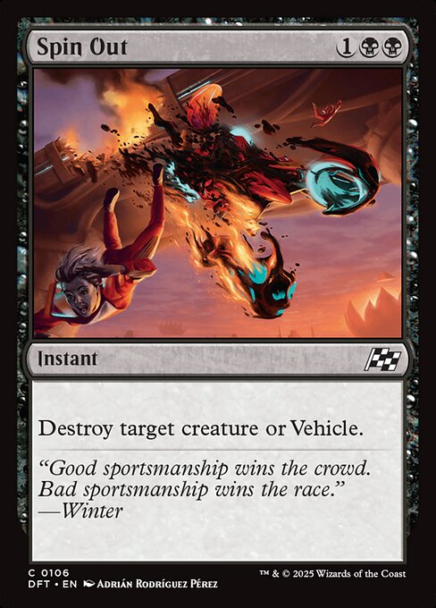Spin Out – Aetherdrift (DFT-106) Magic: The Gathering card