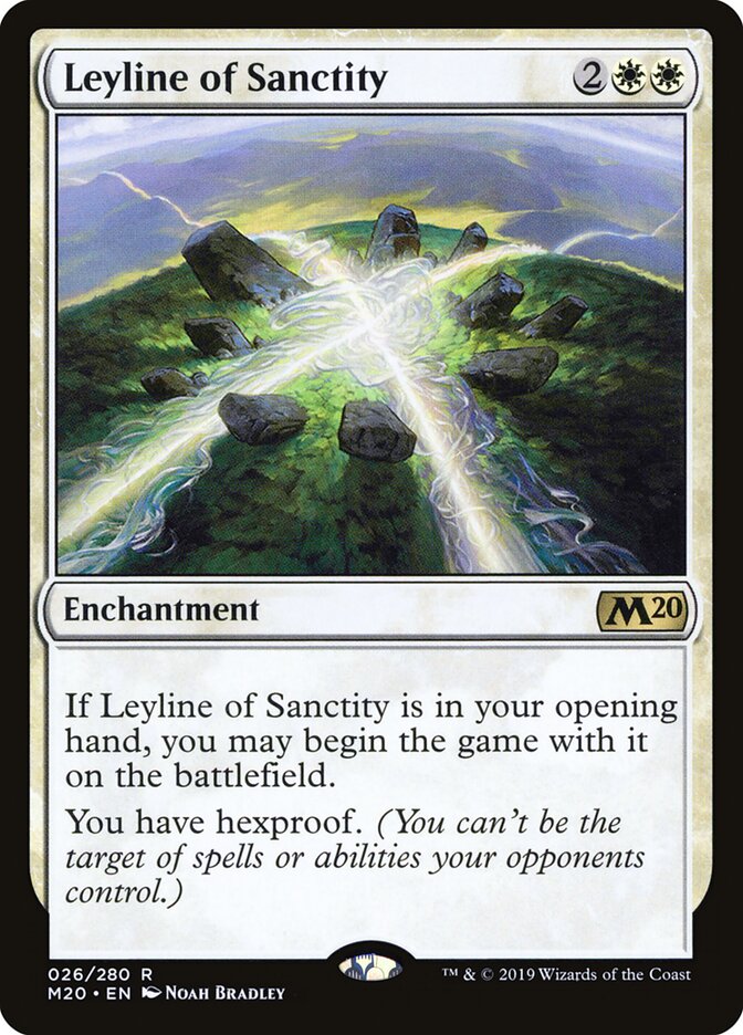Magic-kaart Leyline of Sanctity M20-26 uit Core Set 2020 (Rare) Imagen principal del producto