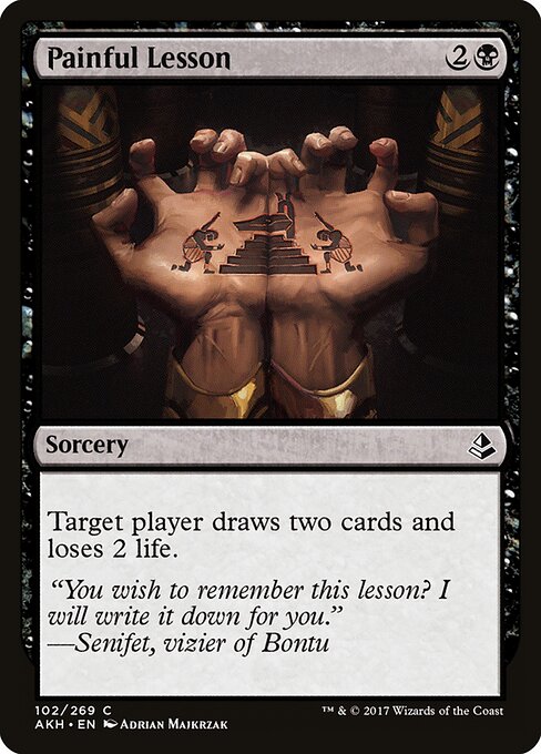Painful Lesson – Amonkhet (AKH-102) Magic: The Gathering card | LC-REM-20260804-15150897463628-becbd481-311d-4f85-aacd-df1f7d7ef587
