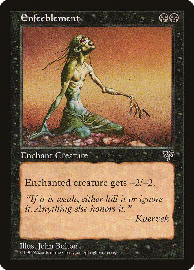 Magic-kaart Enfeeblement MIR-121 uit Mirage (Common) Hoofdafbeelding