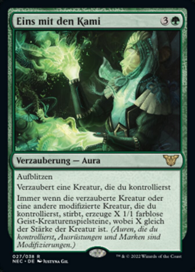 Magic-kaart One with the Kami NEC-27 uit Commander: Kamigawa: Neon Dynasty (Rare) Hoofdafbeelding