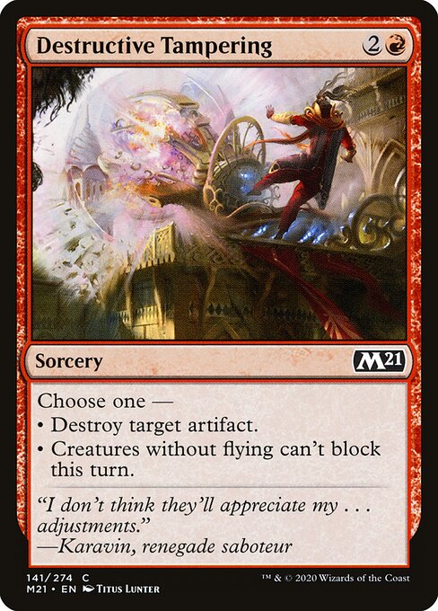 Destructive Tampering – Core 2021 (M21-141) Magic: The Gathering card