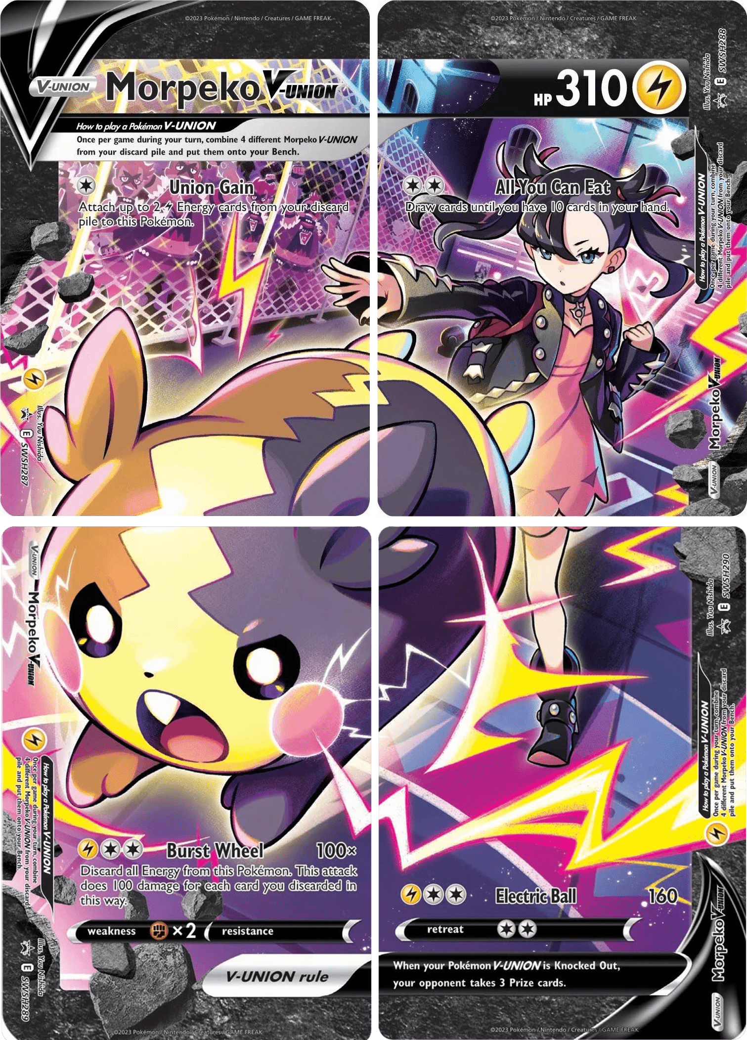 Black Star Promos - SWSH287-SWSH290 - Morpeko V-Union Set