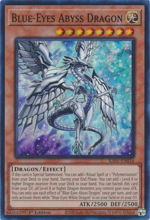 Blue-Eyes Abyss Dragon - RA01-EN016 - Super Rare - 1st Edition