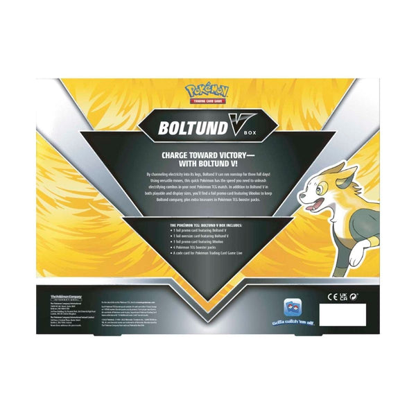 Pokémon Boltund V Box - achterkant van de doos