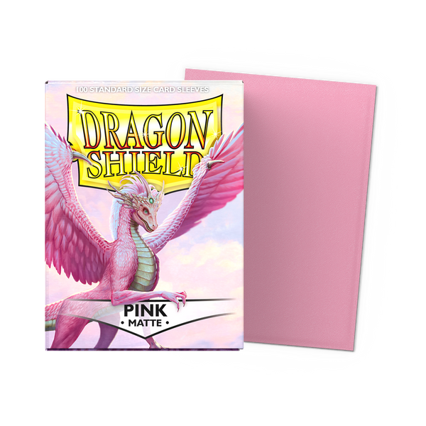 Dragon Shield Matte Sleeves roze, doos met 100 sleeves