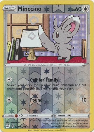 Brilliant Stars - 124/172 - Minccino - Reverse Holo