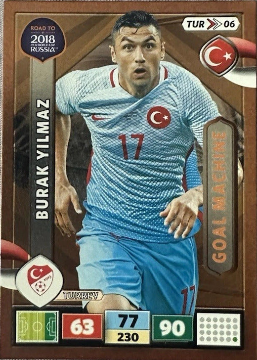 Burak Yılmaz - Road to 2018 FIFA World Cup Russia Adrenalyn XL Goal Machine #TUR06 - Near Mint