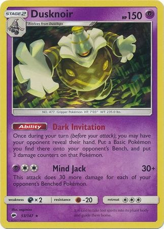 Burning Shadows - 053/147 - Dusknoir - Holo