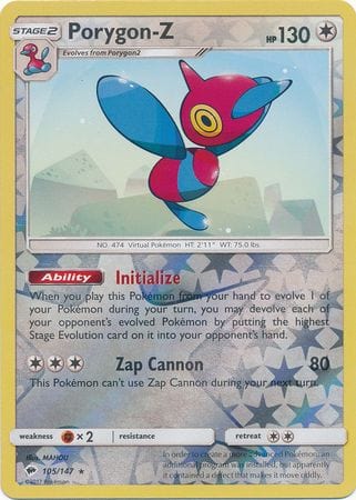 Burning Shadows - 105/147 - Porygon-Z - Reverse Holo