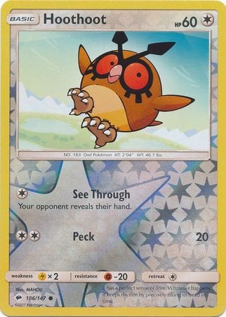 Burning Shadows - 106/147 - Hoothoot - Reverse Holo