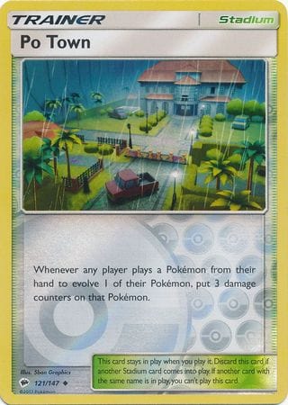 Burning Shadows - 121/147 - Po Town - Reverse Holo