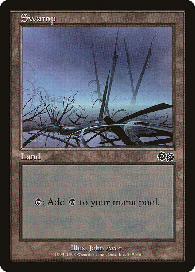 Magic-kaart Swamp USG-339 uit Urza's Saga (Land) Imagen principal del producto