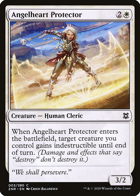 Angelheart Protector – Zendikar Rising (ZNR-3) Magic: The Gathering card Hauptbild