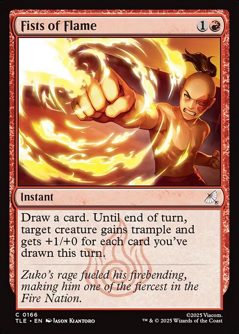 Fists of Flame – Magic: The Gathering | Avatar: The Last Airbender: Eternal (TLE-166) Magic: The Gathering card Hauptbild