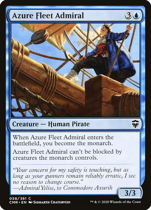 Azure Fleet Admiral – Commander Legends (CMR-58) Magic: The Gathering card | LC-REM-20260804-15339924324684-c0889e22-deab-48ba-bbd6-f0d49bee5d9c Main image