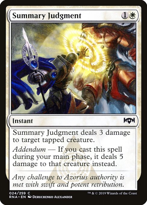 Summary Judgment – Ravnica Allegiance (RNA-24) Magic: The Gathering card